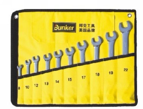 10PCS(cr-v)镜面呆梅两用扳手组套